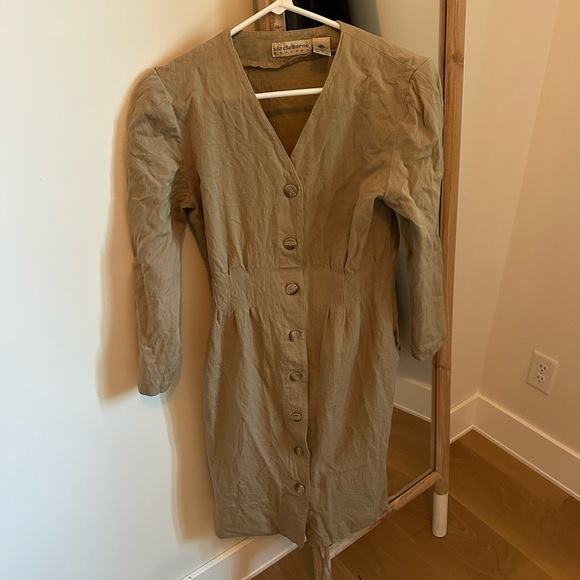 Liz Claiborne Dresses & Skirts - Liz Claiborne Vintage Wool Button-Front Women's Dress